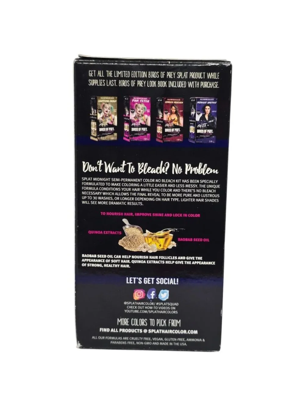 Splat Rebellious Colors Birds of Prey Midnight Indigo Hair Dye DC Black Canary